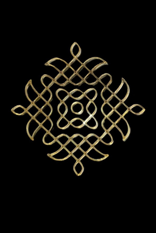 Kolam Cut Out -1 - 4", 2.5mm, White acrylic