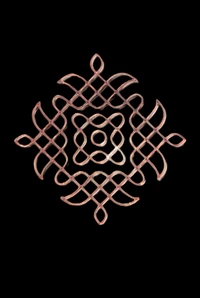 Kolam Cut Out -1 - 4", 2.5mm, Black Acrylic