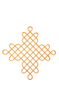 Kolam Cut Out -2 - 4", 2.5mm, Golden acrylic
