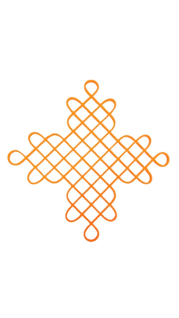 Kolam Cut Out -2 - 4", 2.5mm, Golden acrylic