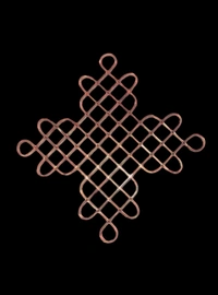 Kolam Cut Out -2 - 4", 2.5mm, Rose gold