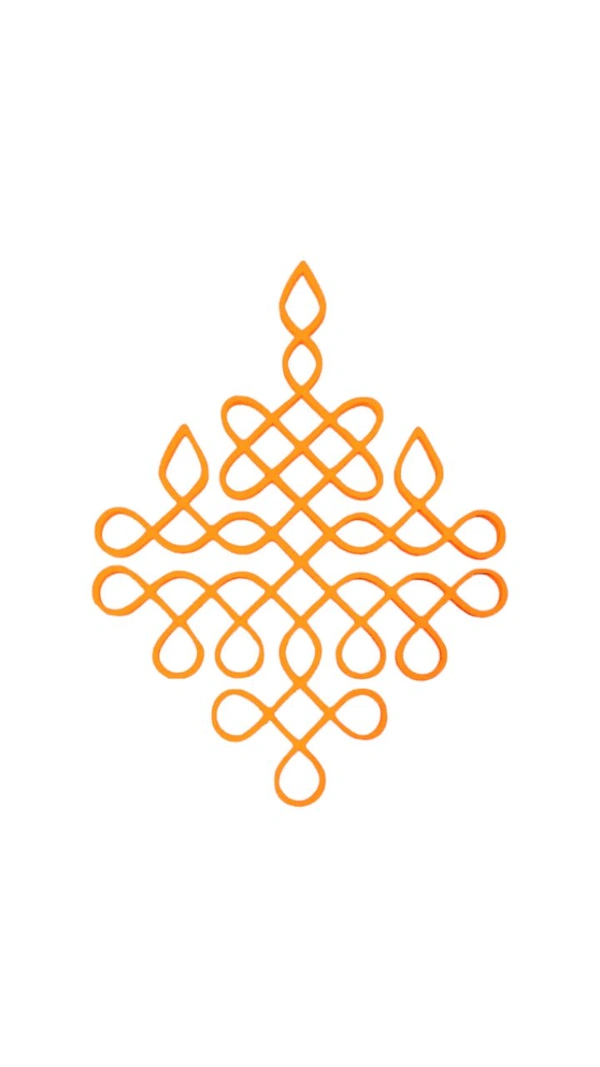 Kolam Cut Out -3 - 4", 2.5mm, Rose gold