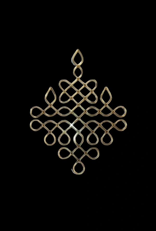 Kolam Cut Out -3 - 4", 2.5mm, White acrylic