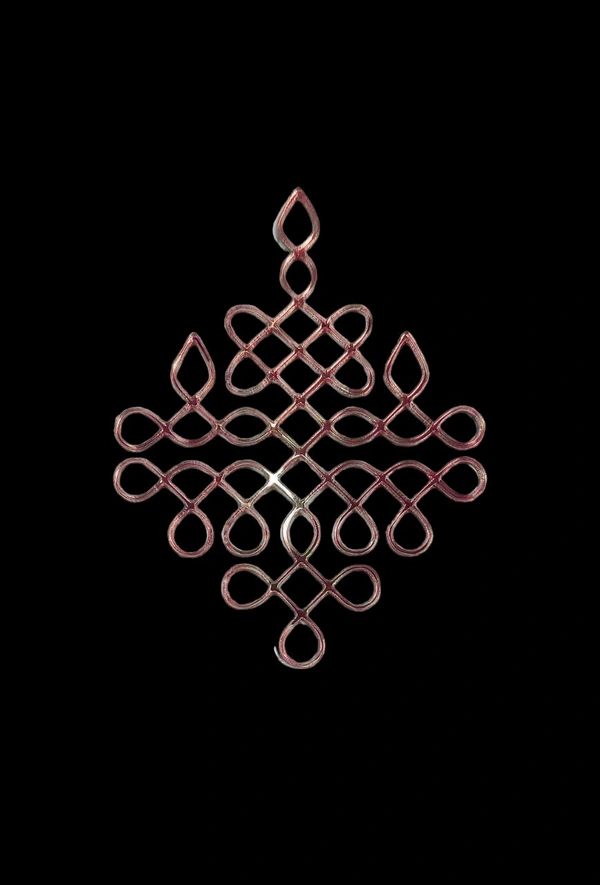 Kolam Cut Out -3 - 4", 2.5mm, White acrylic