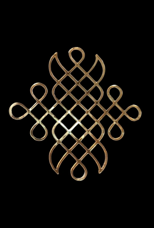 Kolam Cut Out -4 - 4", 2.5mm, Black Acrylic