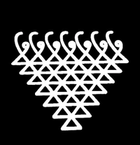 Saraswati Yantra Kolam Cut Out -5 - 4", 2.5mm, White acrylic
