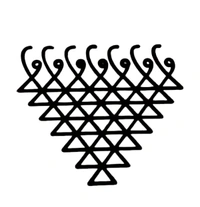 Saraswati Yantra Kolam Cut Out -5 - 4", 2.5mm, Black Acrylic