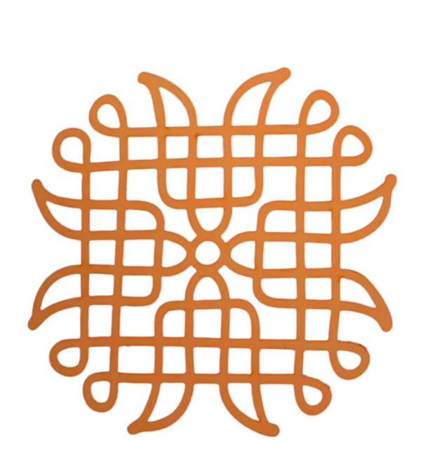  Kolam Cut Out -6 - 4", 2.5mm, White acrylic