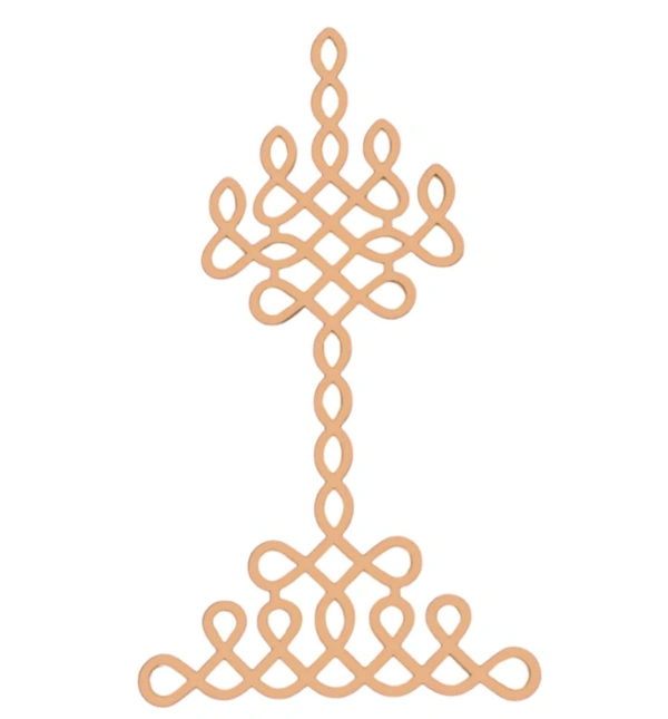  Kolam Cut Out -7 - 4", 2.5mm, Rose gold