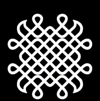  Kolam Cut Out -8 - 4", 2.5mm, White Acrylic