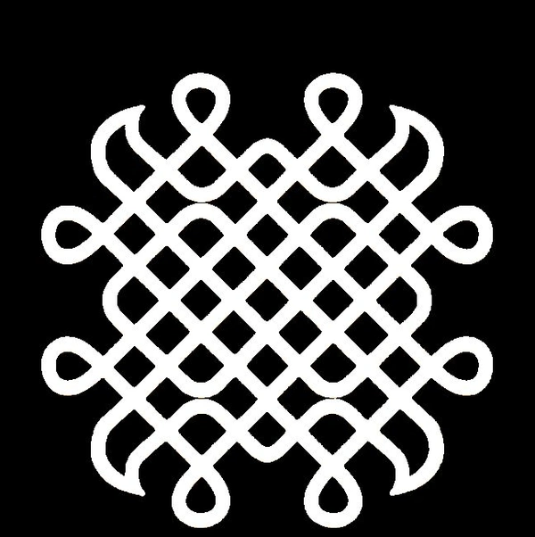  Kolam Cut Out -8 - 4", 2.5mm, White Acrylic