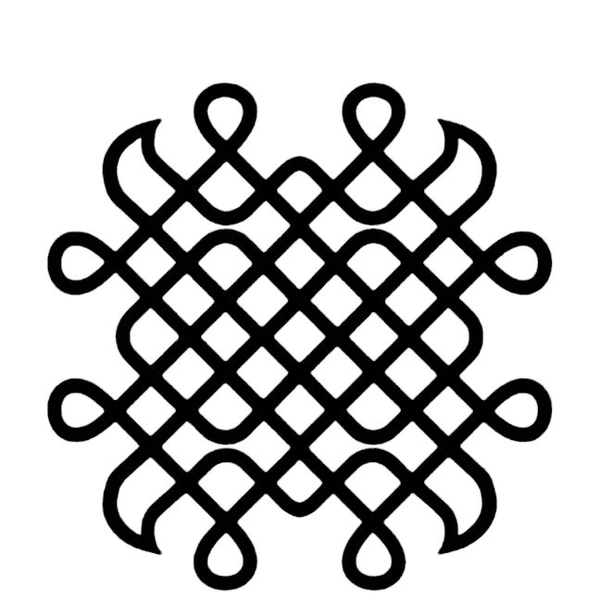  Kolam Cut Out -8 - 4", 2.5mm, White Acrylic