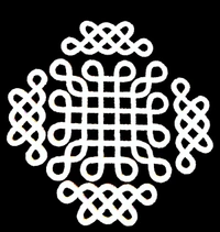  Kolam Cut Out -11 - 4", 2.5mm, Gold Acrylic