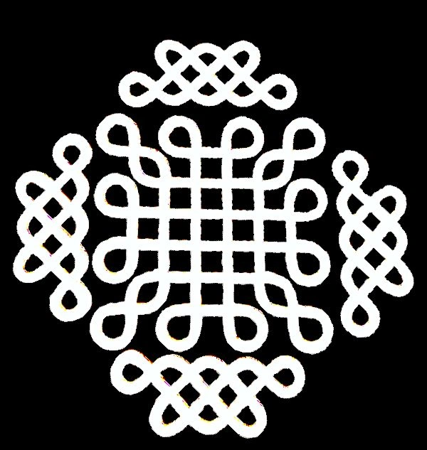  Kolam Cut Out -11 - 4", 2.5mm, Gold Acrylic
