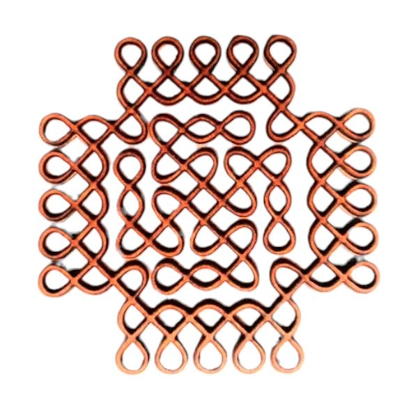  Kolam Cut Out -12 - 4", White acrylic