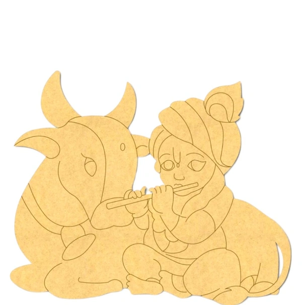 Kanha Ji With Gau Mata - 1