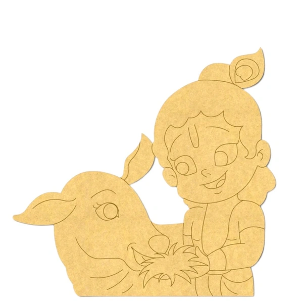 Kanha Ji With Gau Mata - 1