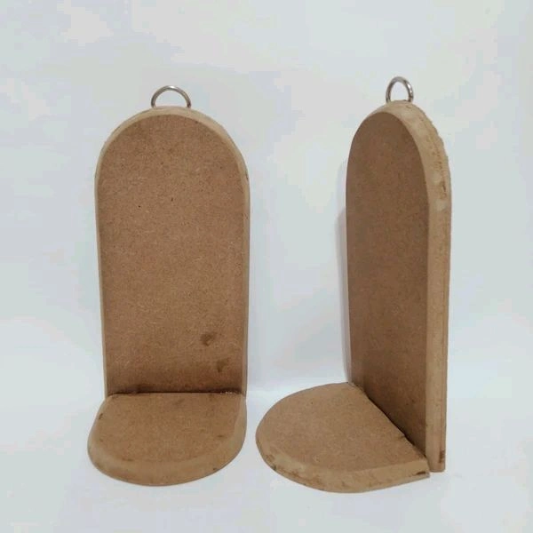 Floating Diya Stand Wall Decor  - 8/4/3", Pair