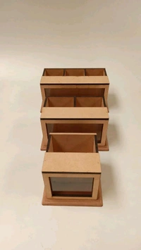 2 Slot Penstand Shadow Box - 7/5/4", 6mm