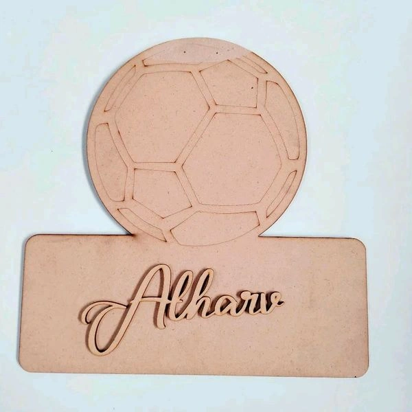 Football Theme Kids Nameboard  - 12/12", 6+2.5mm Name
