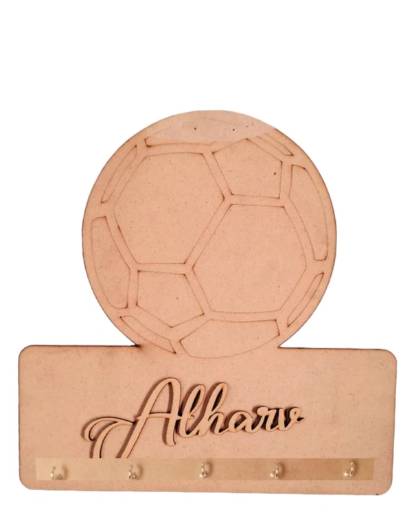 Football Theme Customised kids  keyholder - 12/12"