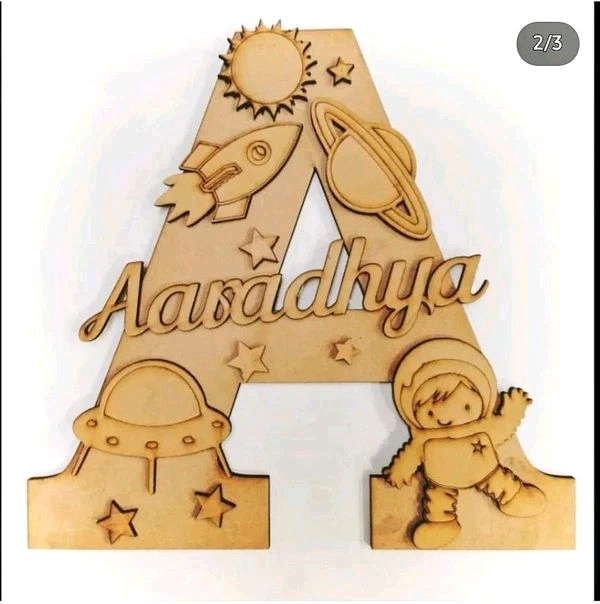 Astronaut Theme Kids Monogram  - 10"