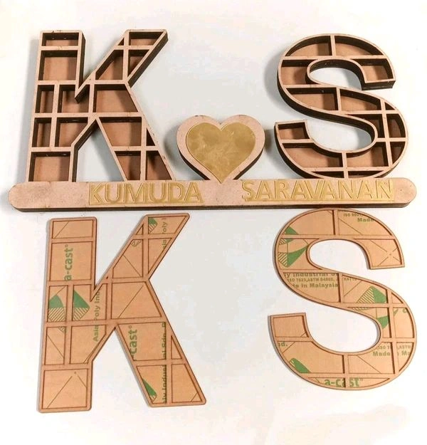 Couple /2 Names Miniature Shadow Box  - 6" Each Letter