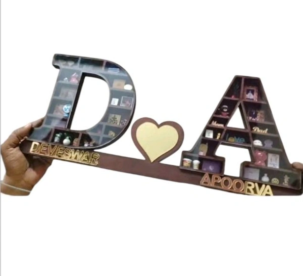 Couple /2 Names Miniature Shadow Box  - 6" Each Letter