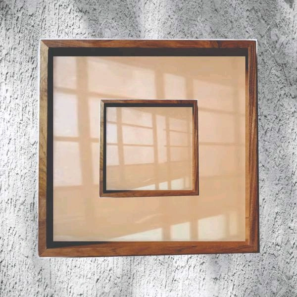 Teakwood Floating/ varmala  Frame  - 10/10/1"