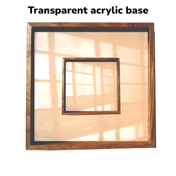 Teakwood Floating/ varmala  Frame  - 12/10"