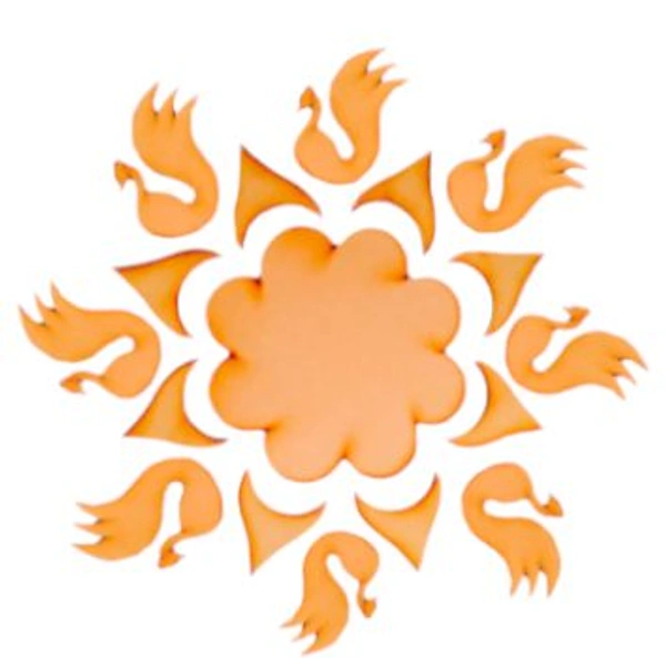Mdf Peacock Rangoli  - 12"