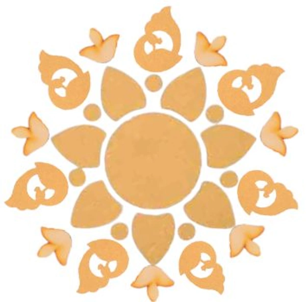 Mdf Peacock Rangoli  - 12"