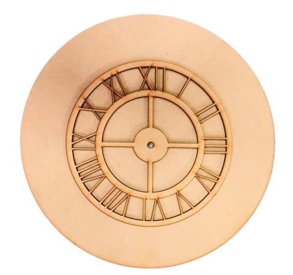 Mdf Roman Ring Clock - 15"+11"Ring, 6+2.5mm