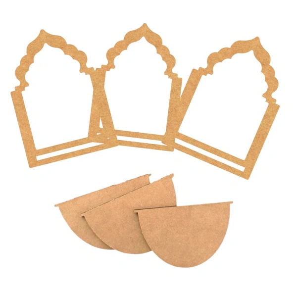Jharokha Diya Stand -3pcs , Design-3
