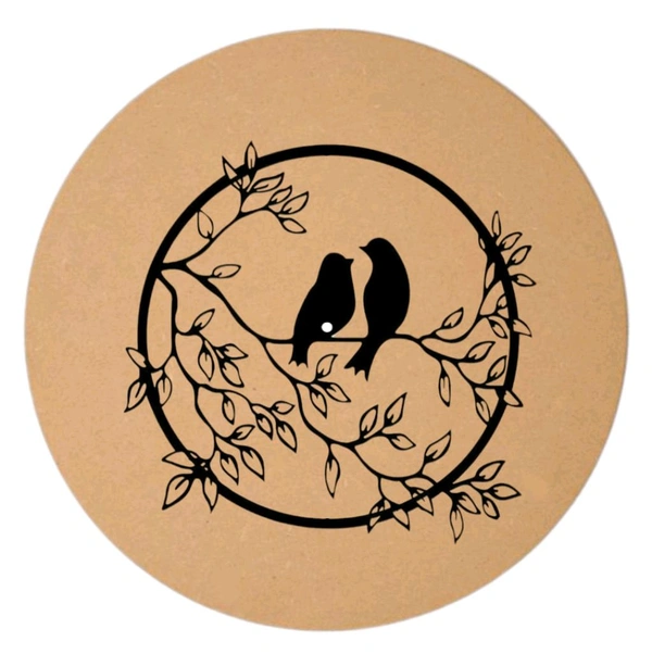 Bird Theme Clock - 12", Silver