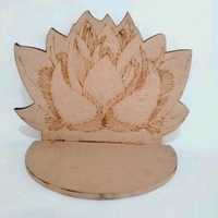 Lotus Diya Stand/ Wall Shelf  - 10/10/3"