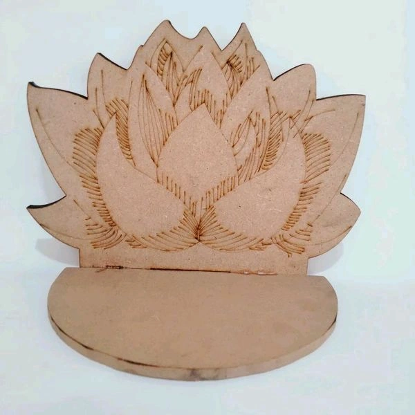 Lotus Diya Stand/ Wall Shelf  - 10/10/3"