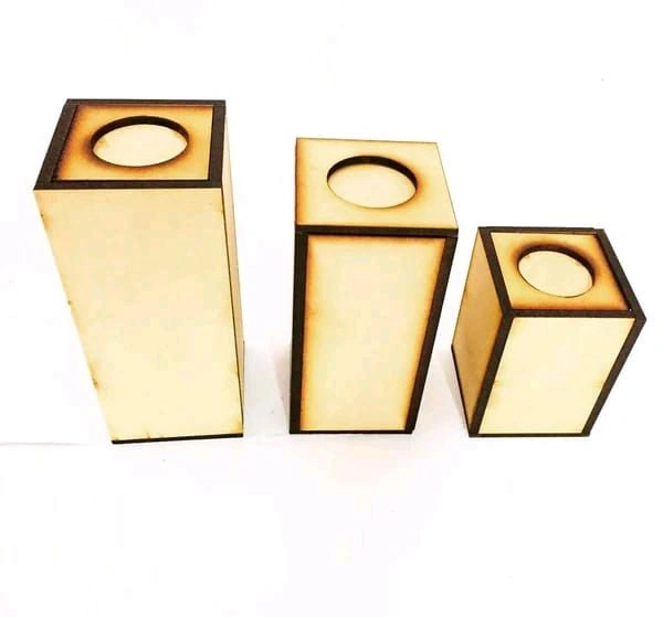 Pillar-3pcs Set Tealight Holder 