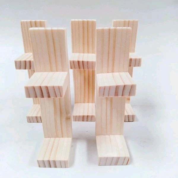 Pinewood Shelf Miniature Fridge Magnet  - 5/1.25/1.25", 5pc
