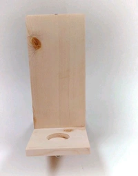 Pinewood Wall Diya Stand- Pair - 12/6/4"
