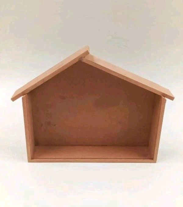 Hut Doll House Shadow Box  - 12/10/2.2.5 inches, Without Acrylic Lid