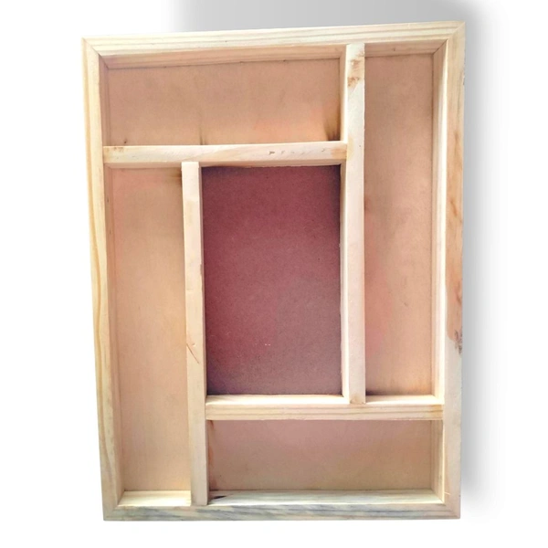 Wooden Platter With Partition  - 12/9/1", With Centre Mdf