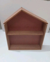 Hut / Dollhouse Shadow Box  - 15/13" Approx, With LED