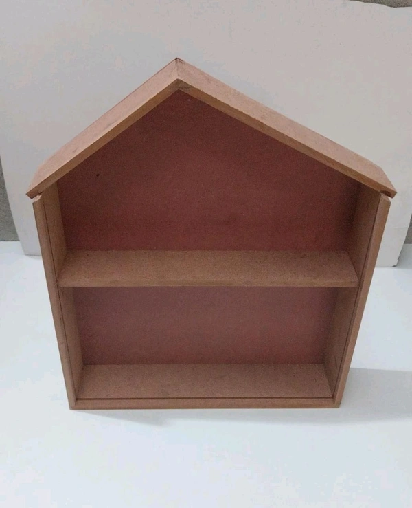 Hut / Dollhouse Shadow Box  - 15/13" Approx, With LED