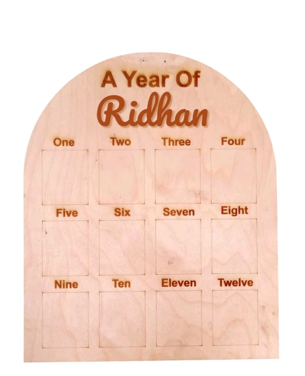 Birchwood Baby 1 Year Photo Frame  - A Year Of( Baby's Name)