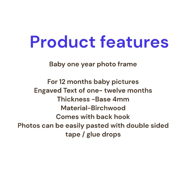 Birchwood Baby 1 Year Photo Frame  - A Year Of( Baby's Name)