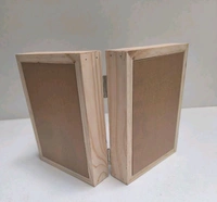 Pinewood Book Frame- Both Side Preservation  - 8/6/1.5", Transparent Acrylic Base