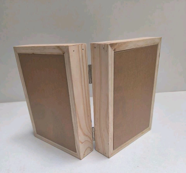 Pinewood Book Frame- Both Side Preservation  - 8/6/1.5", Transparent Acrylic Base