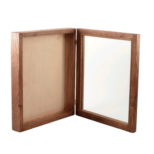 Teakwood Book Frame-1 preservation+Photo Frame  - 7/5/1.5", Mdf Base On Preservation Side