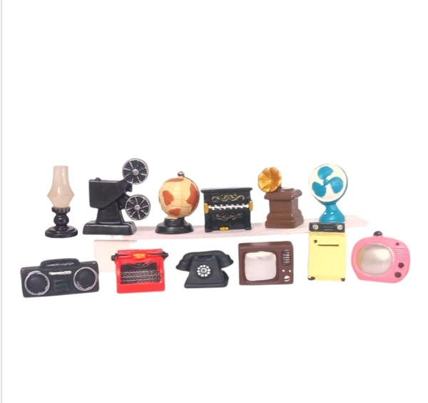 Vintage Retro Theme Miniatures -12 Pc - 12 Pcs